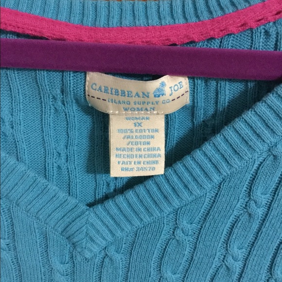 Turquoise ribbed sweater - feels great! - Picture 2 of 4